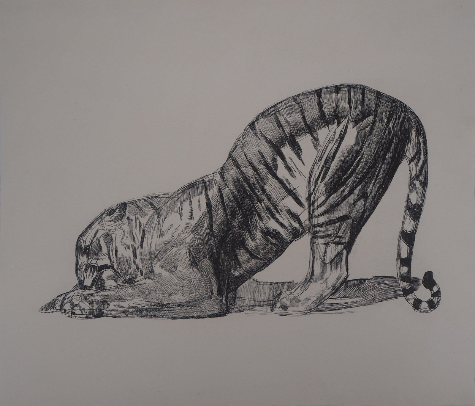 Paul Jouvetiger Eating   Original Etching (Marcilhac #370)c. 1931