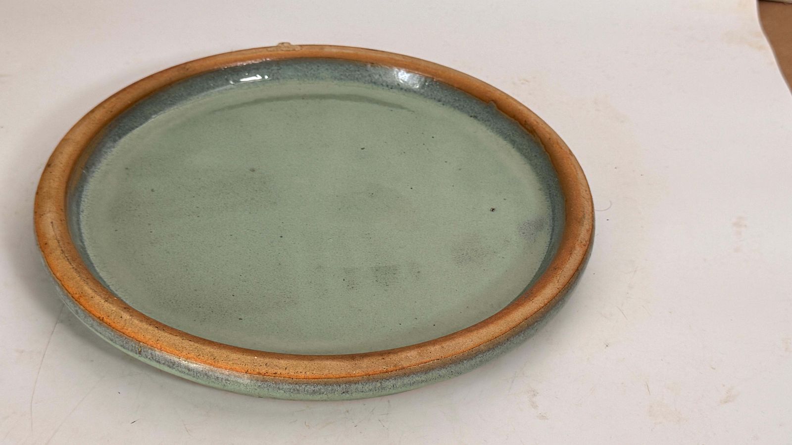 Heavy Glazed Pottery Dish – France, 1970s – Blue Green Tones, Ibiza/Formentera photo 468.0