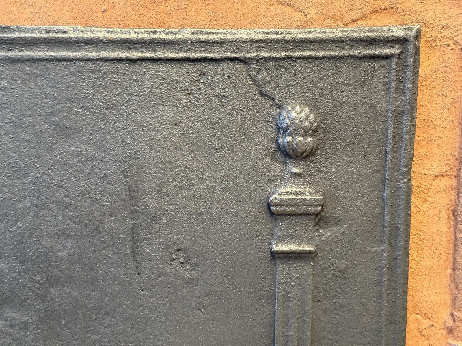 Antique French 'Pillars Of Freedom' Fireback / Backsplash, Early 19th C. photo buy