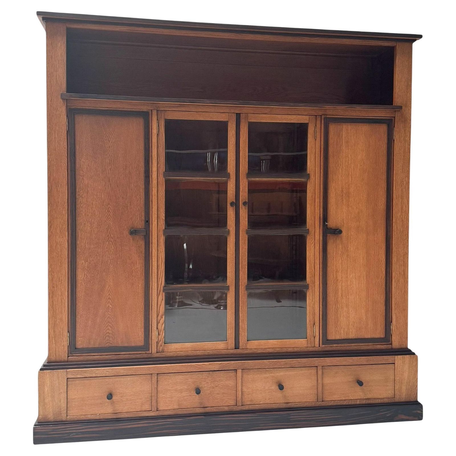 Art Deco Modernist Four Door Bookcase, 1920s