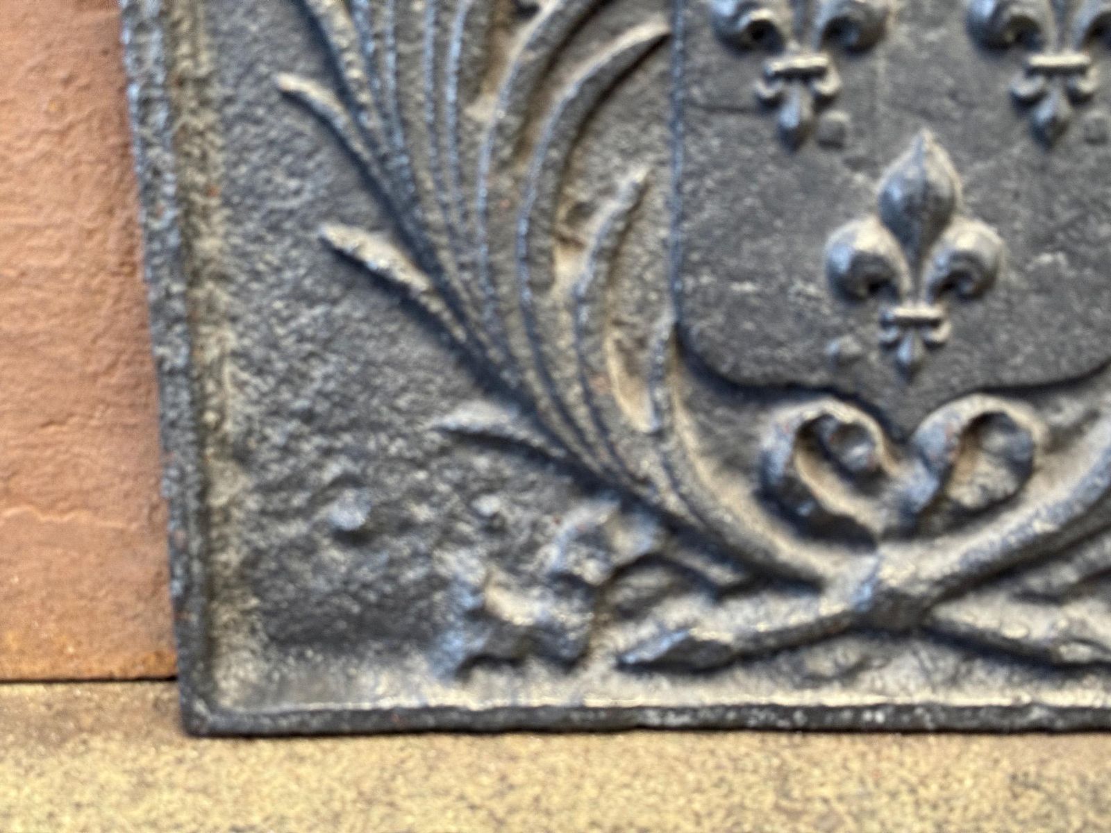 Home Fixtures 17th Century, French 'Arms Of France' Fireback / Backsplash, Louis XIV Period photo