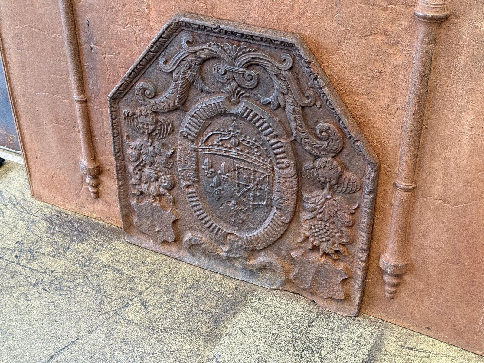 French Louis XIII Period 'Arms Of France And Navarre' Fireback / Backsplash photo 1127.0