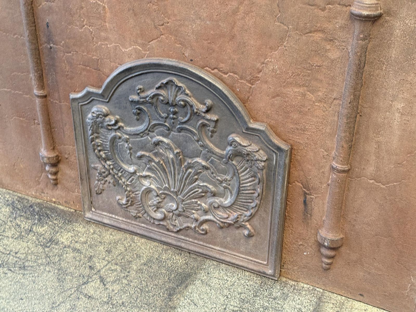 French Napoleon III Style Fireback / Backsplash, 20th Century photo 342.0