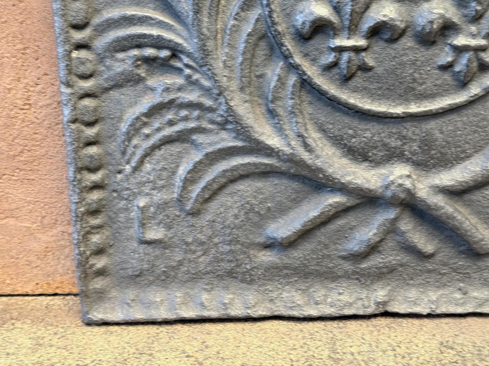 Antique French Louis XV Period 'Arms Of France' Fireback / Backsplash photo vinterior