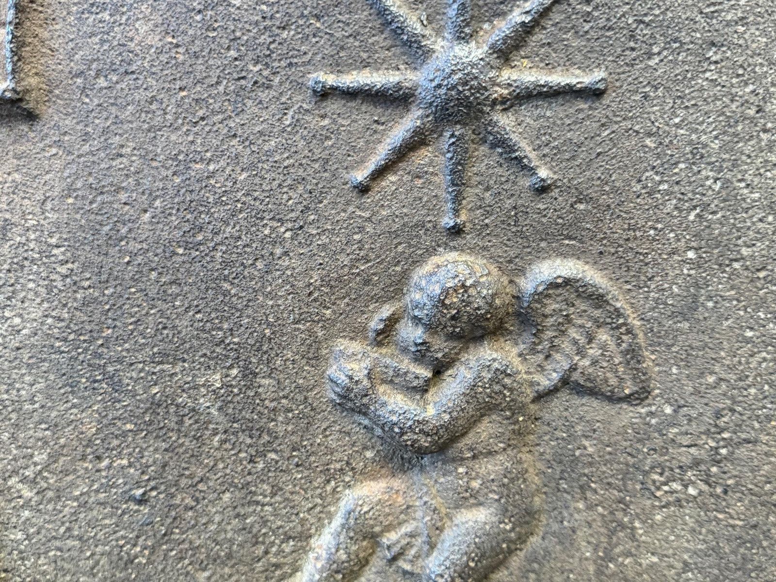 French 'Cupid' Fireback / Backsplash, Early 19th Century Period photo buy