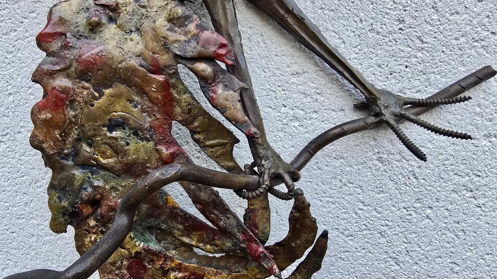 Art Brutalist Handcrafted Wall Sculpture Of A Rooster, Europe, Circa 1960s–1970s photo