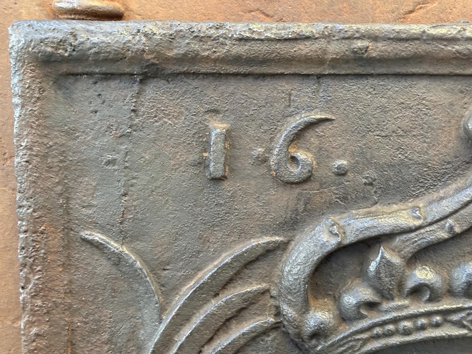 photo for sale French Louis XIV 'Arms Of France' Fireback / Backsplash, 17th Century