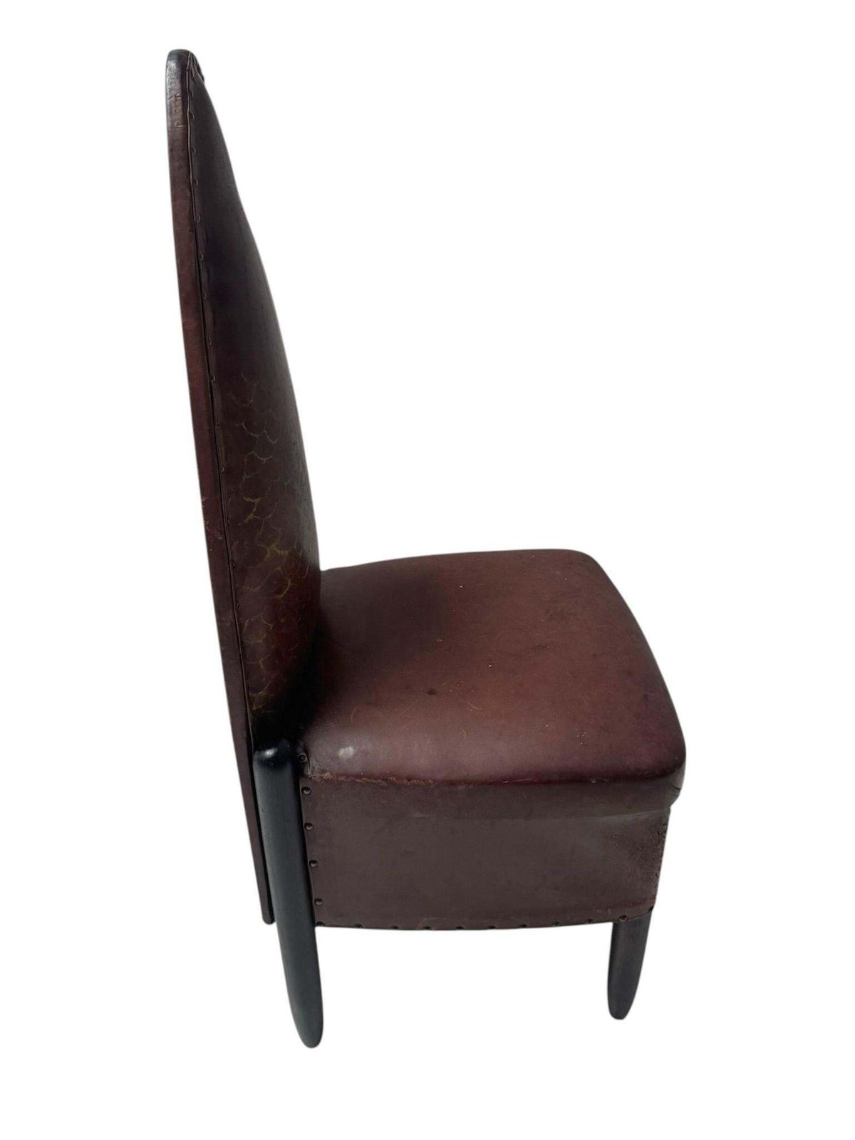 Art Deco Amsterdamse School High Back Side Chair By Michel De Klerk, 1916 photo vintage