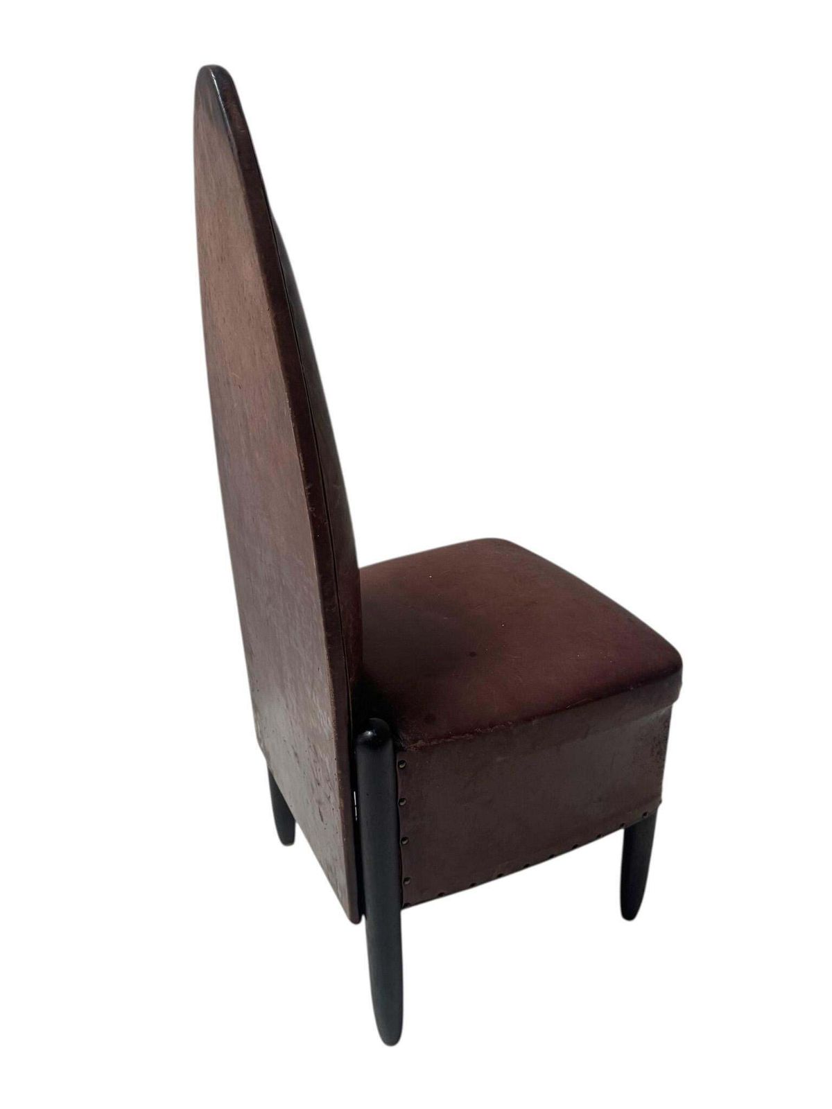 photo furniture Art Deco Amsterdamse School High Back Side Chair By Michel De Klerk, 1916