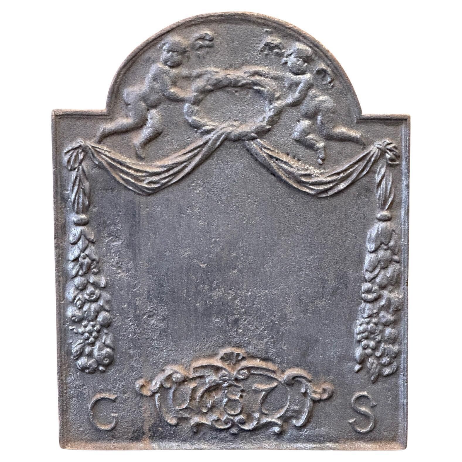 Dutch Louis XIV Period Fireback / Backsplash Depicting An 'Allegory Of Peace'