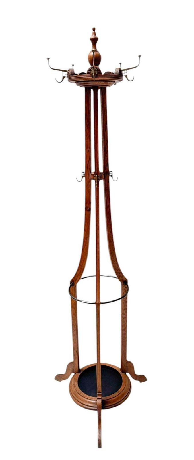 Arts & Crafts Coat Stand Or Porte Manteau With Rotating Top, 1900s photo Furniture