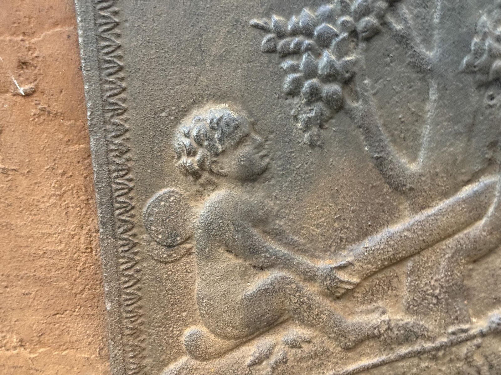 19th Century French Napoleon III Period 'Cupids' Fireback / Backsplash photo 420.0
