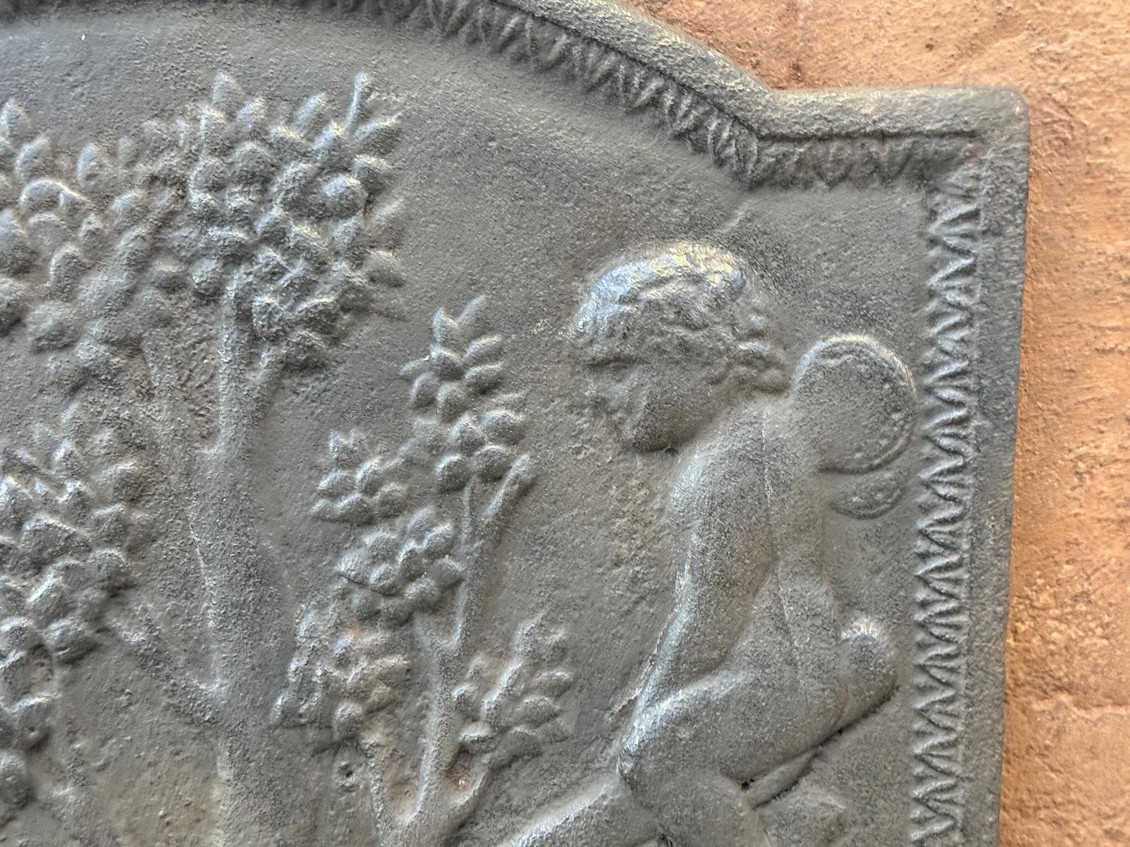 19th Century French Napoleon III Period 'Cupids' Fireback / Backsplash photo buy