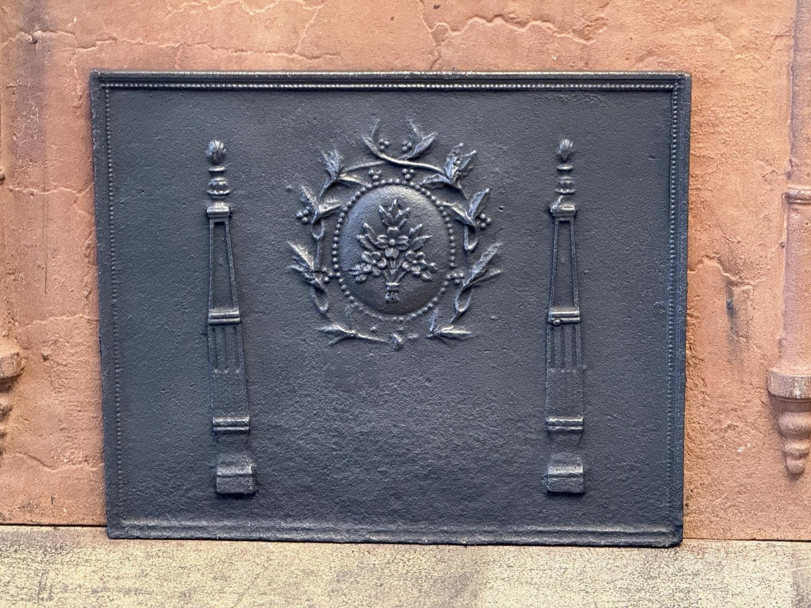 French Neoclassical Fireback / Backsplash, Early 19th Century Period photo furniture