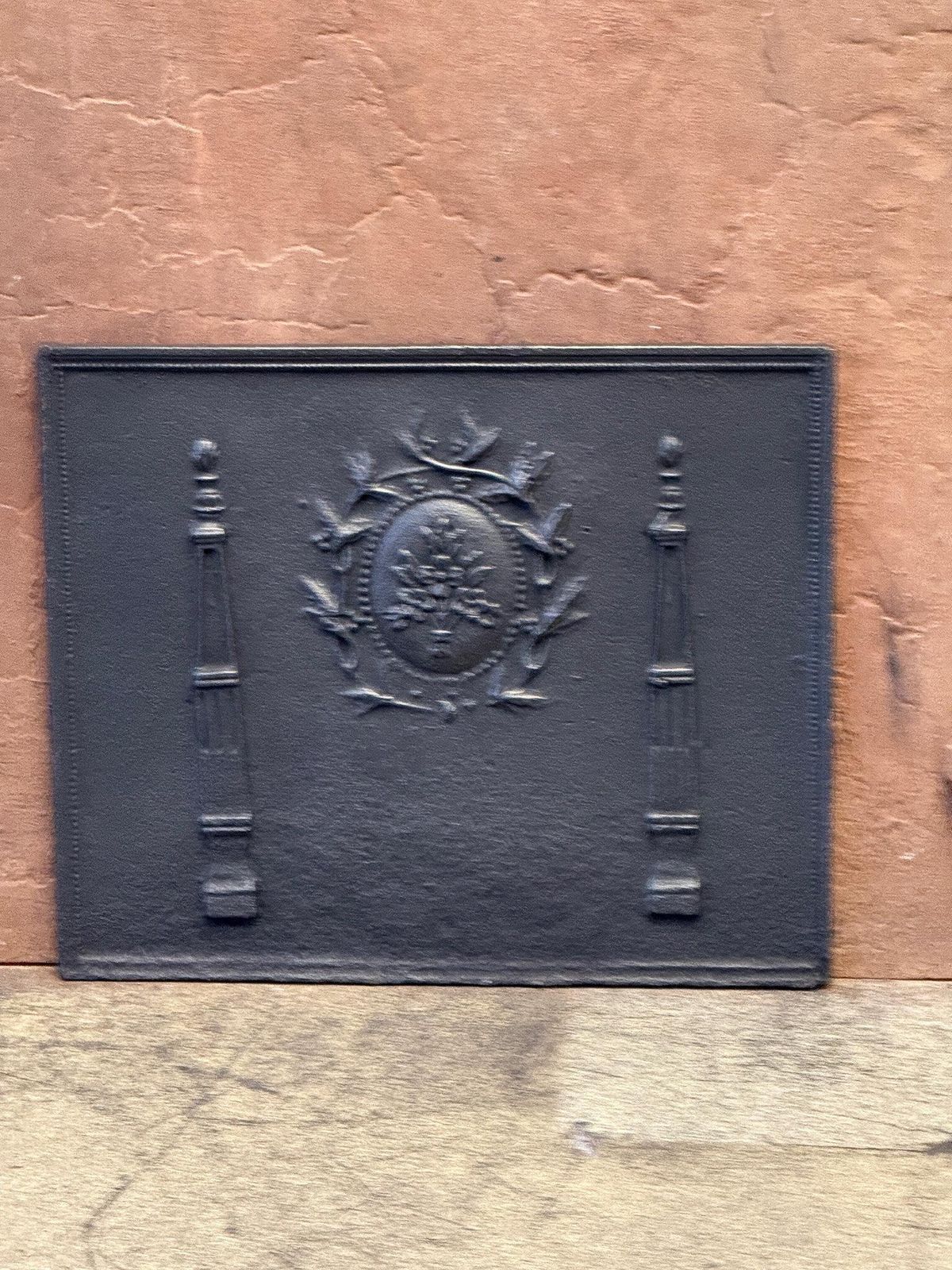 French Neoclassical Fireback / Backsplash, Early 19th Century Period photo Home Fixtures