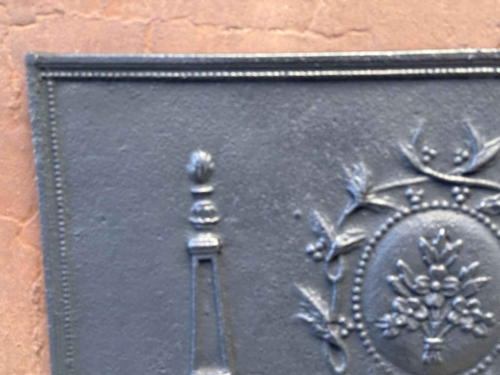 585.0 French Neoclassical Fireback / Backsplash, Early 19th Century Period photo