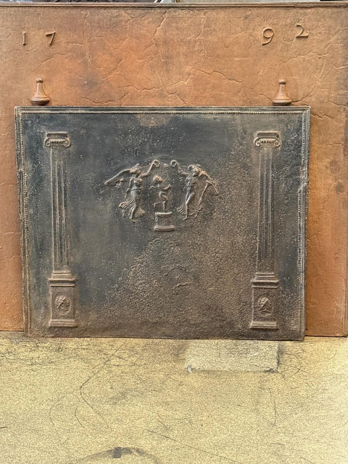 1305.0 French 'Neoclassical' Fireback / Backsplash, Early 19th Century photo