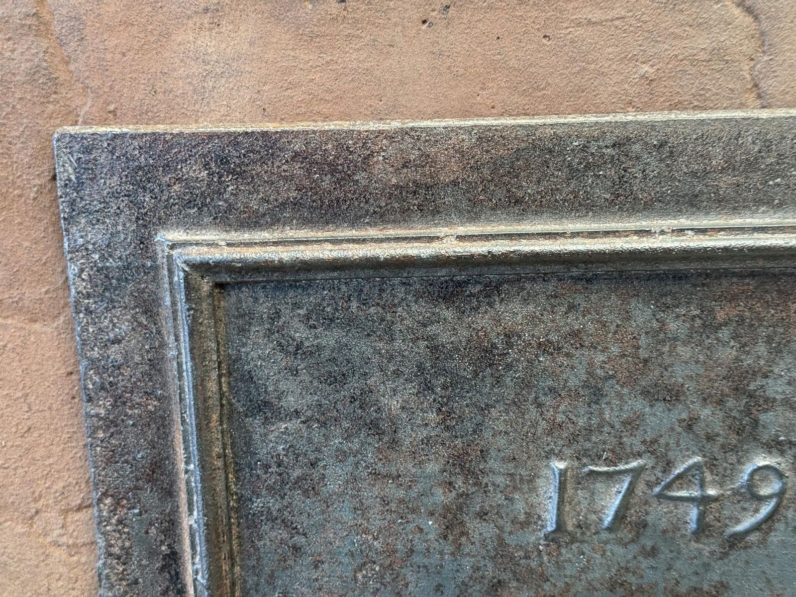 photo furniture French Louis XV Period 'Year' Fireback / Backsplash, Dated 1749