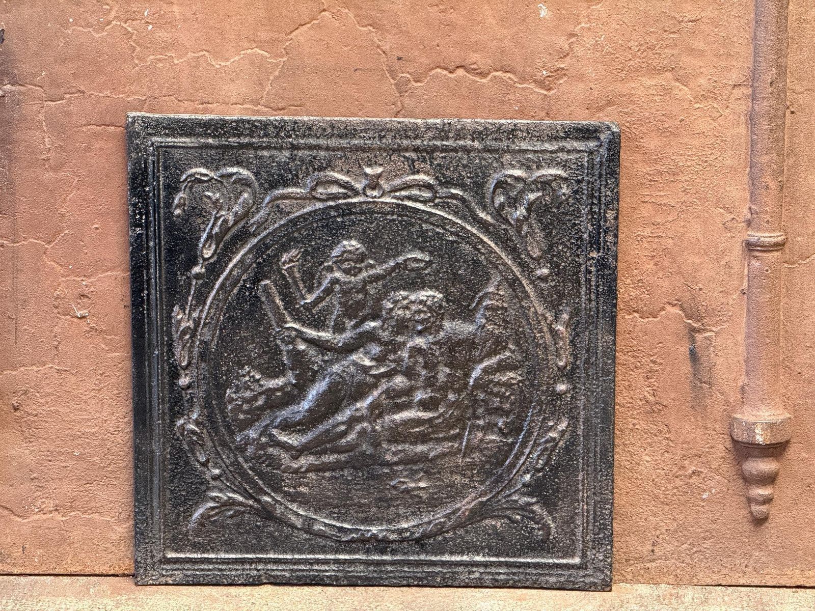French 'Allegory Of Love' Fireback / Backsplash, 19th Century, Victorian Period photo for sale