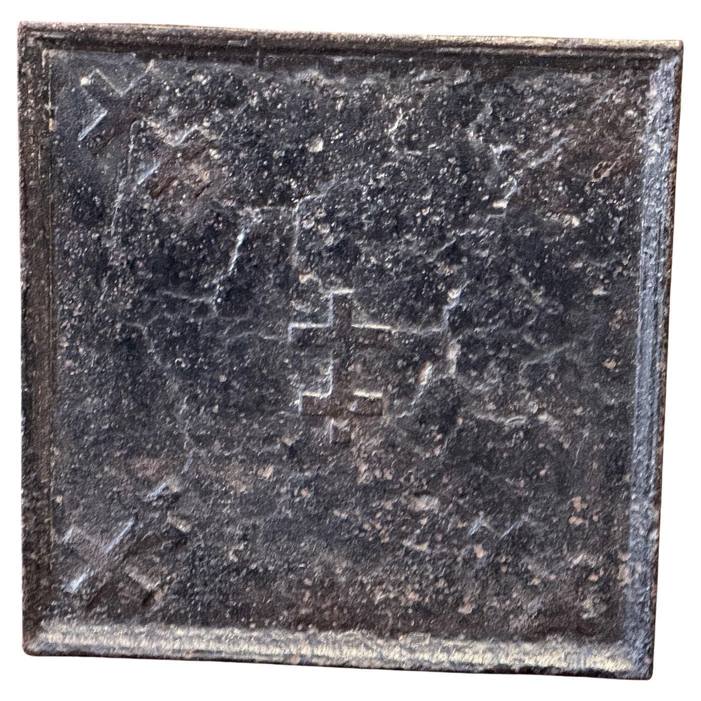18th Century 'Cross Of Loraine' Fireback / Backsplash, France, Louis XIV Period