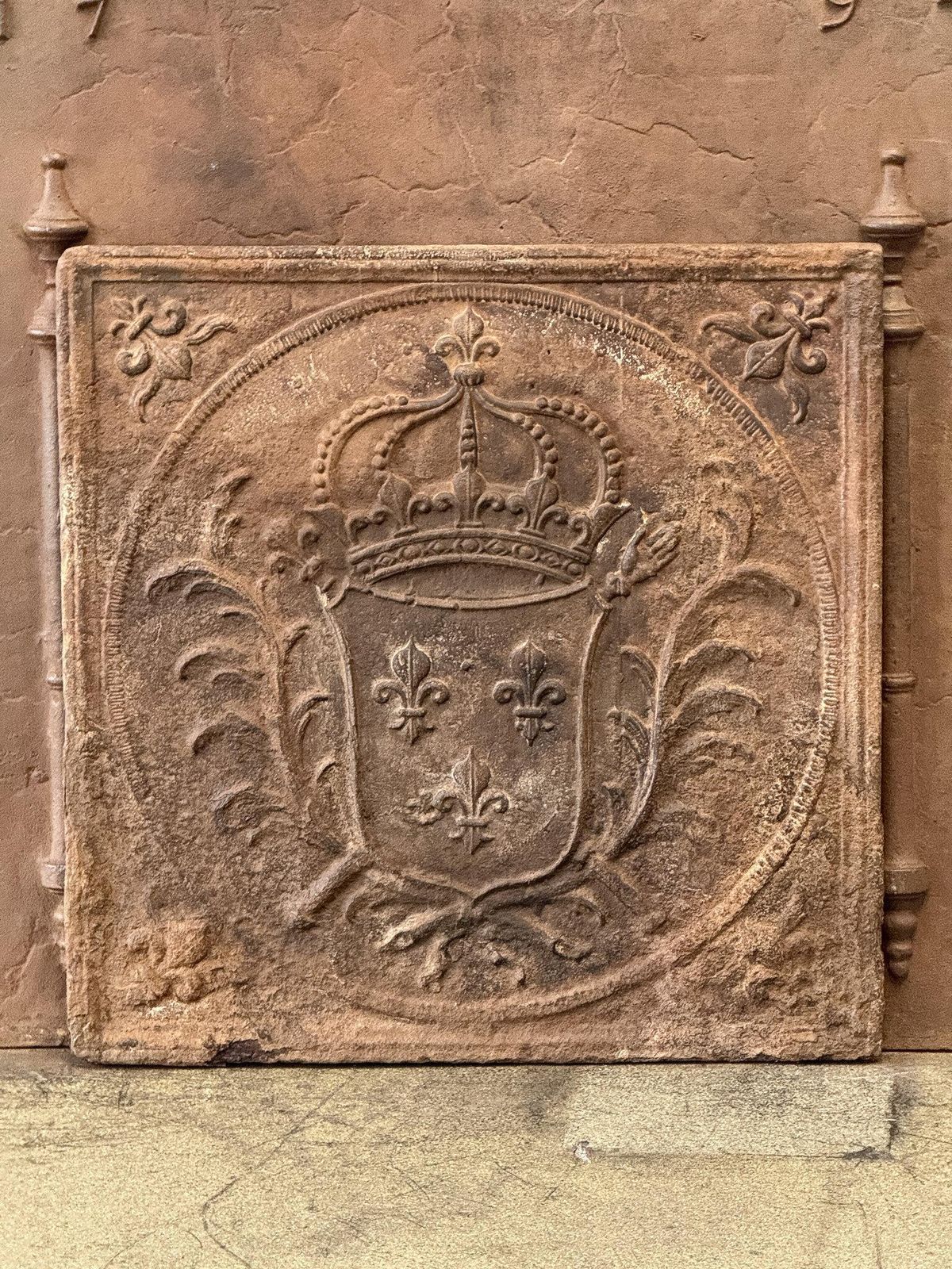 18th Century French Louis XV 'Arms Of France' Fireback / Backsplash photo Home Fixtures