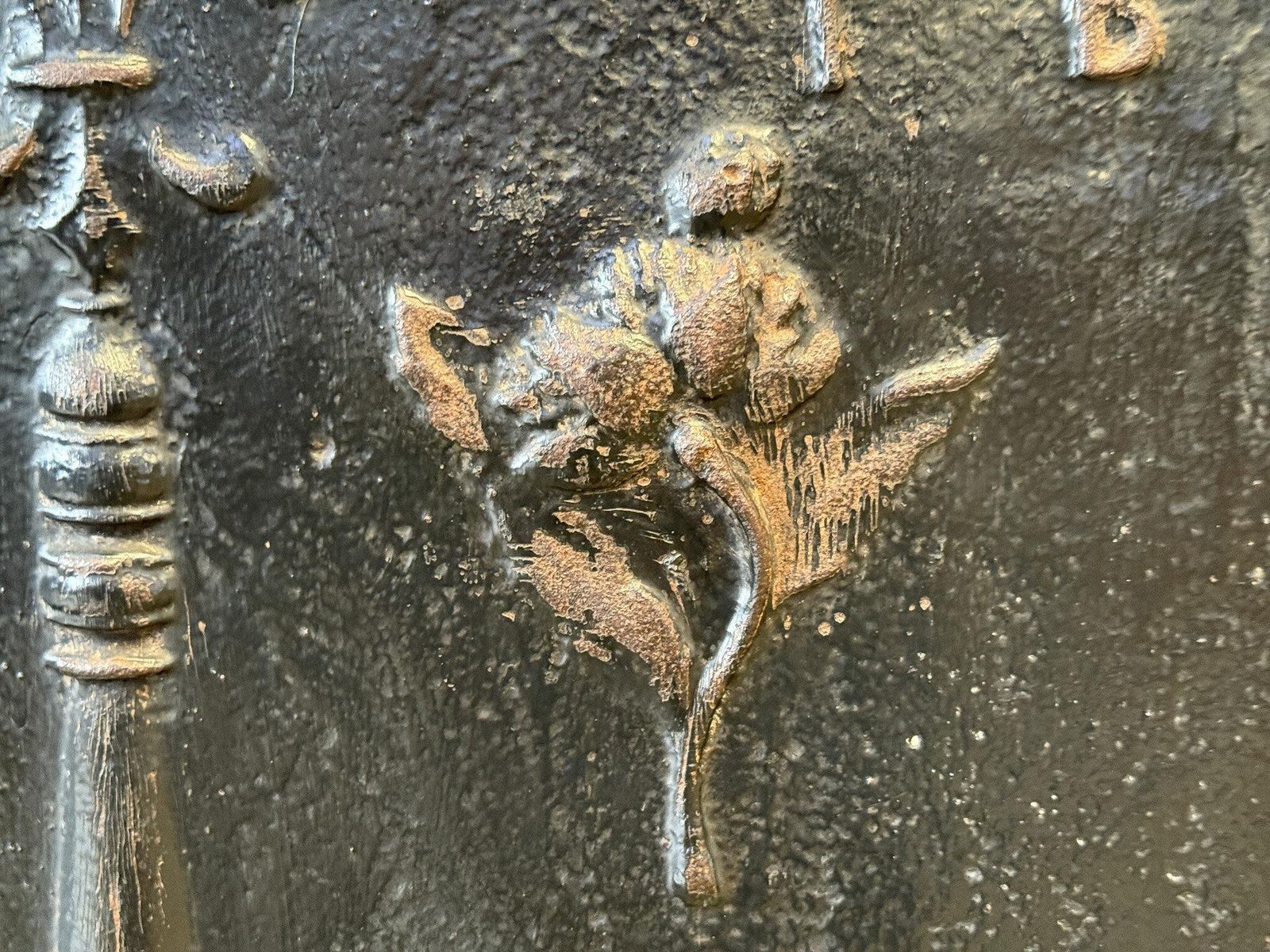 18th Century French 'Pillars With Decoration' Fireback / Backsplash photo 1127.0