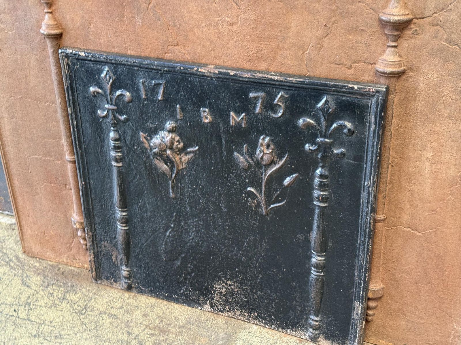 18th Century French 'Pillars With Decoration' Fireback / Backsplash photo buy