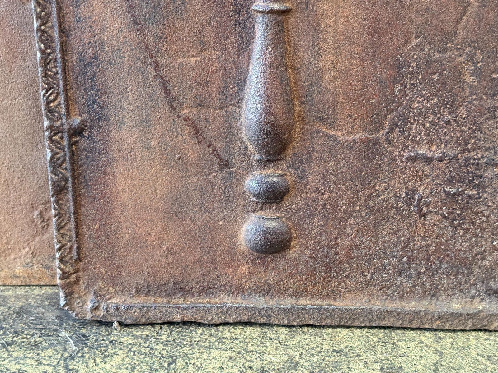 1127.0 Antique French 'Neoclassical' Fireback / Backsplash, Dated 1804 photo