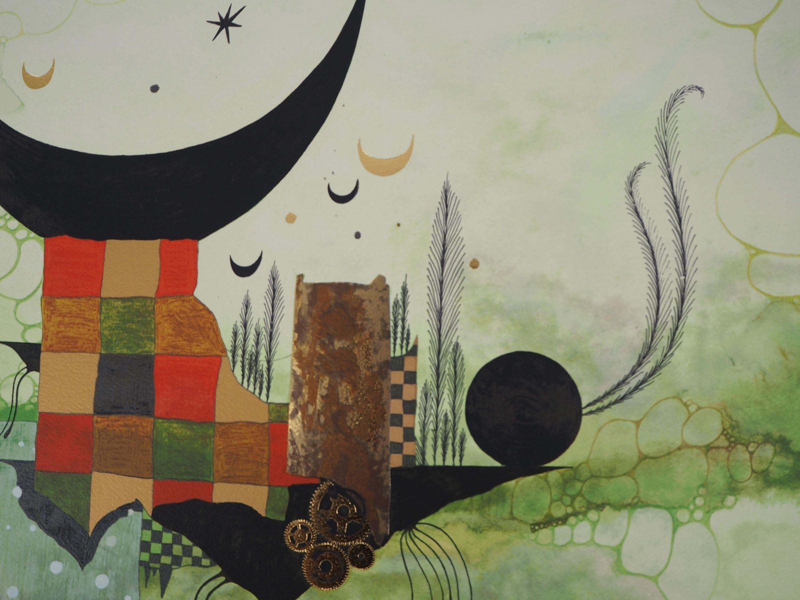 Roland Cucejtriumph Of The Surreal Moon   Handsigned Original Lithograph photo 133.0