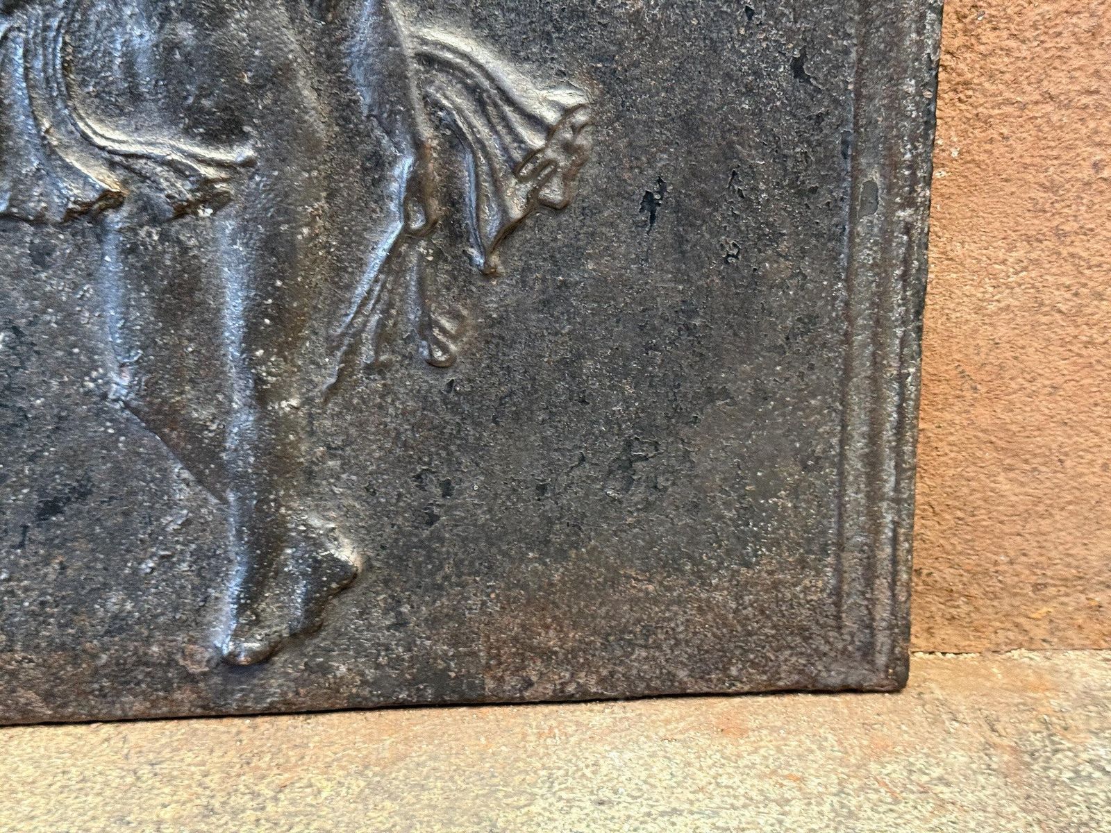 French Napoleon III 'Man' Fireback / Backsplash, 19th Century, Victorian Period photo vinterior