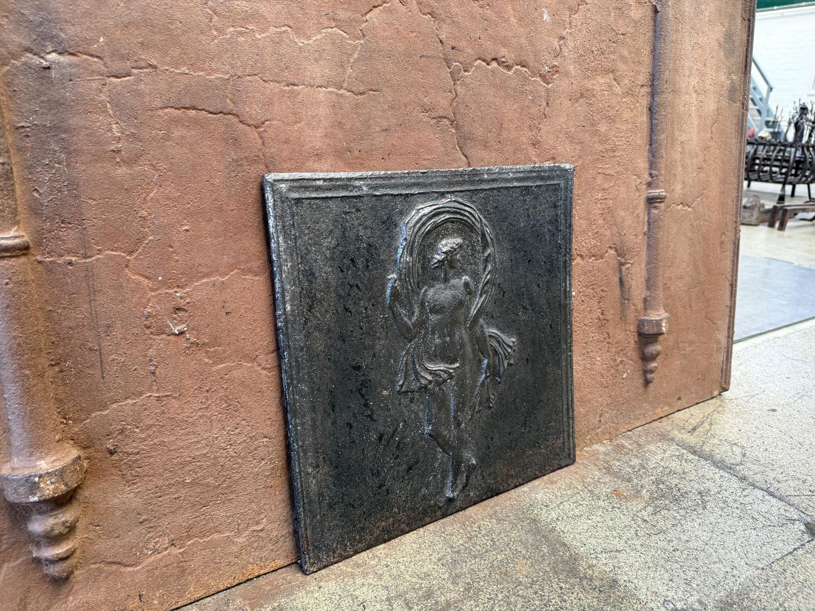 photo for sale French Napoleon III 'Man' Fireback / Backsplash, 19th Century, Victorian Period