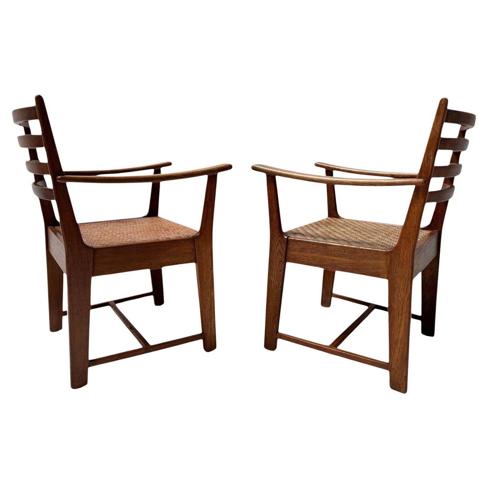 Two Modernist Art Deco Armchairs By Bas Van Pelt For My Home, 1930s