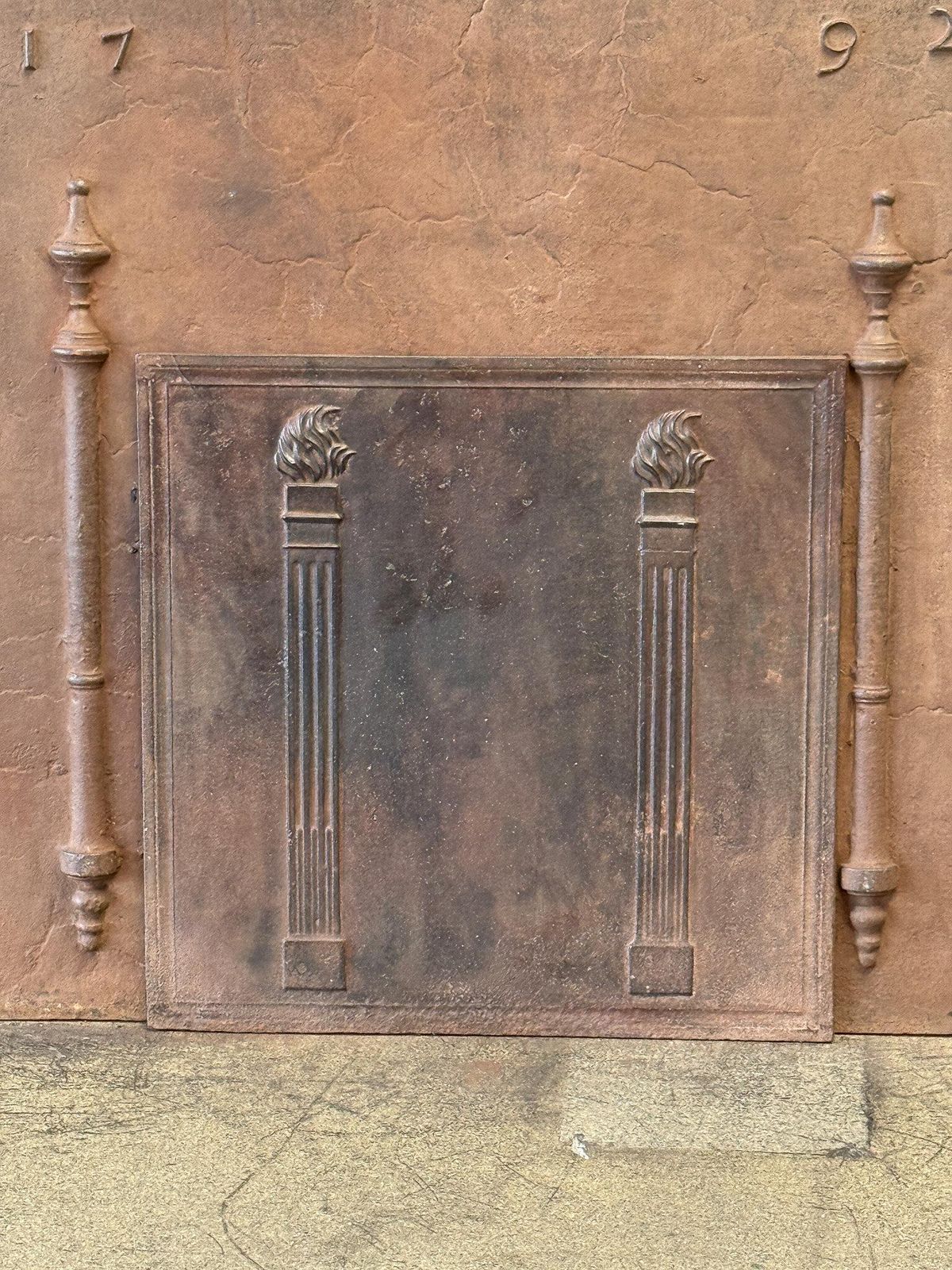 French 'Pillars Of Freedom' Fireback / Backsplash, Neoclassical Period, 19th C. photo Home Fixtures