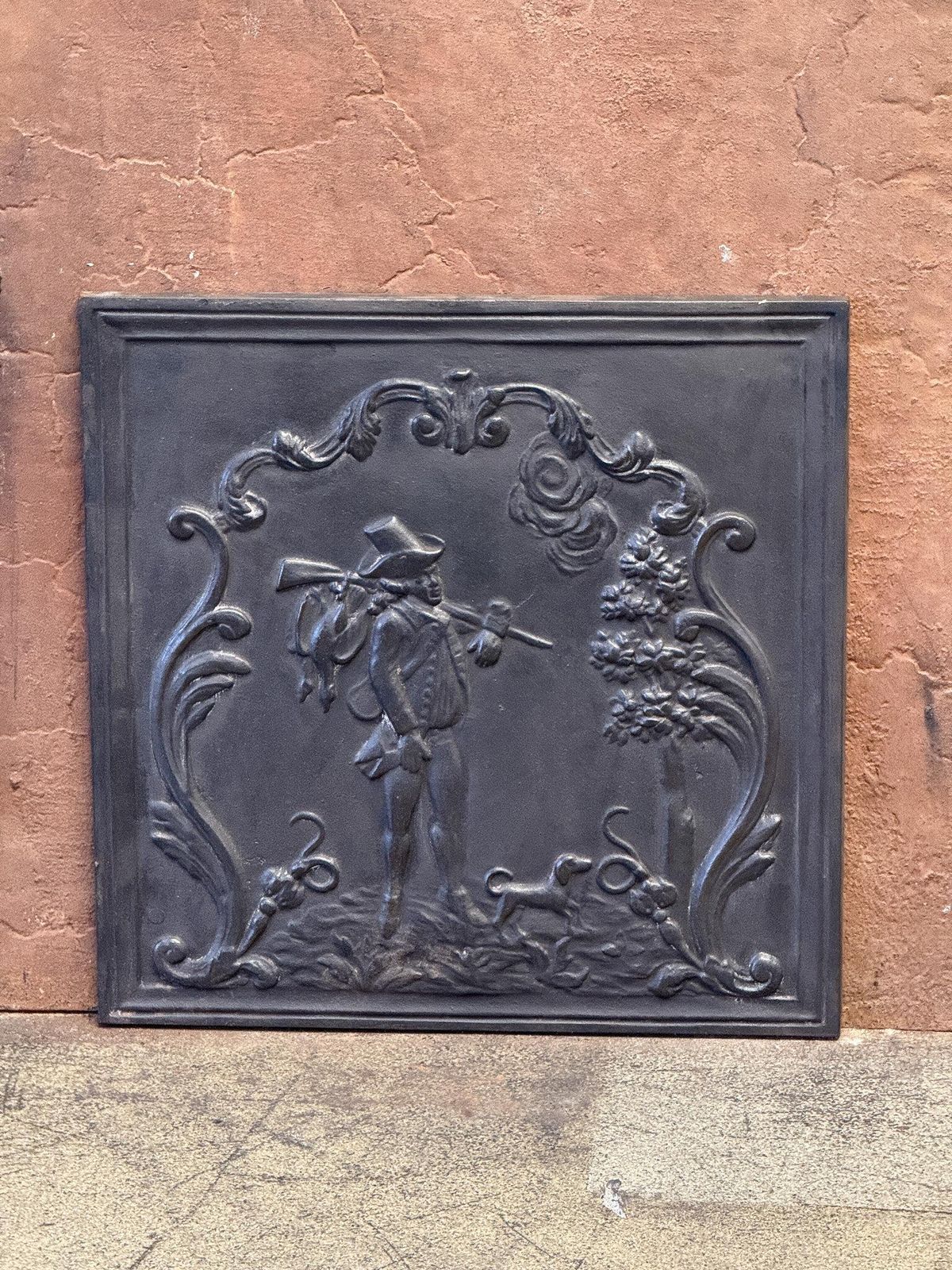 French Napoleon III Style 'Hunter' Fireback / Backsplash, 20th Century photo furniture