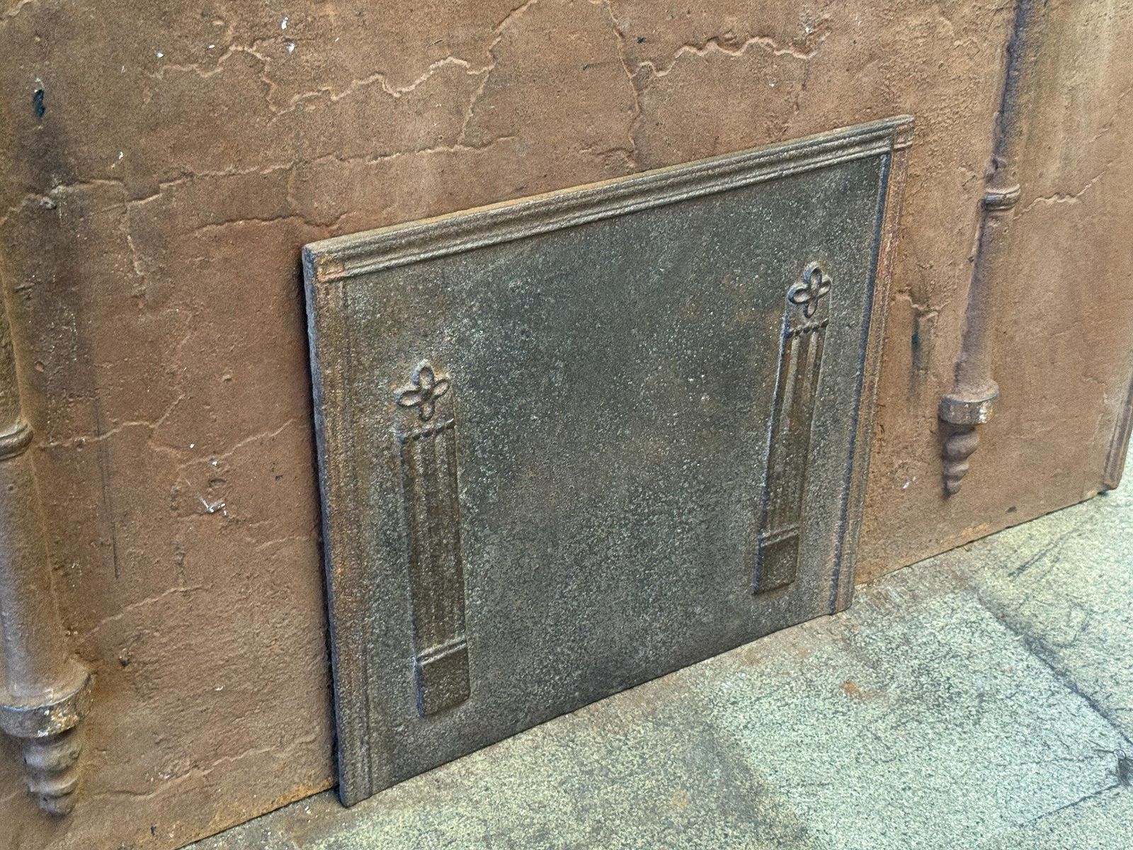 French 'Pillars Of Freedom' Fireback / Backsplash, 18th   19th C., Neoclassical photo Home Fixtures