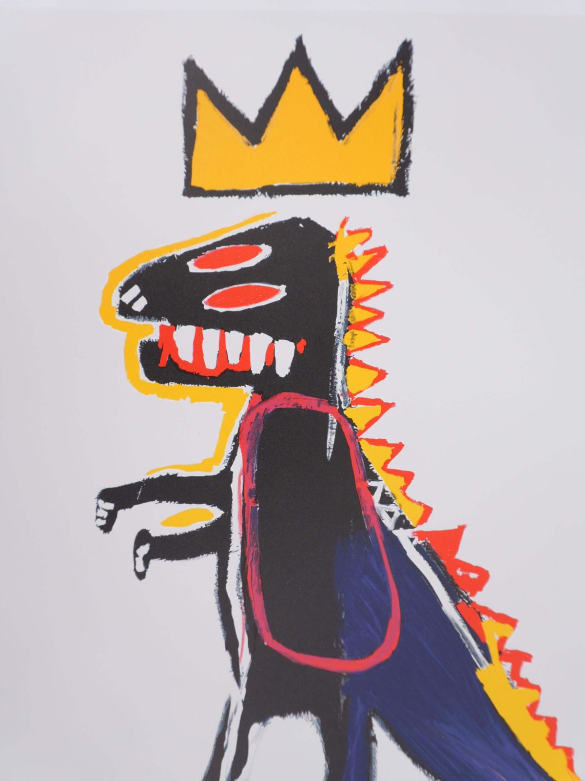 Jean Michel Basquiatcrowned T Rex (Pez Dispenser)   Lithograph, 19971997 photo buy