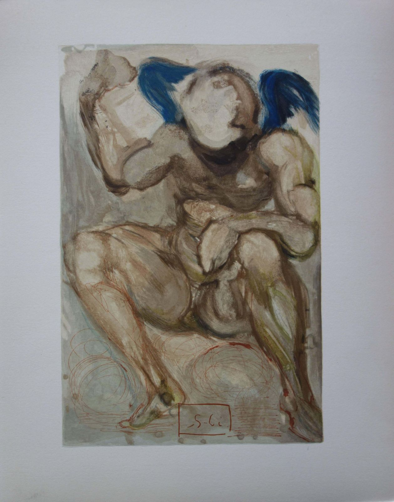 Salvador Dalí­Purgatory 15 : The Envy   Color Woodcut   1963 (Field P 189 à 200)1960