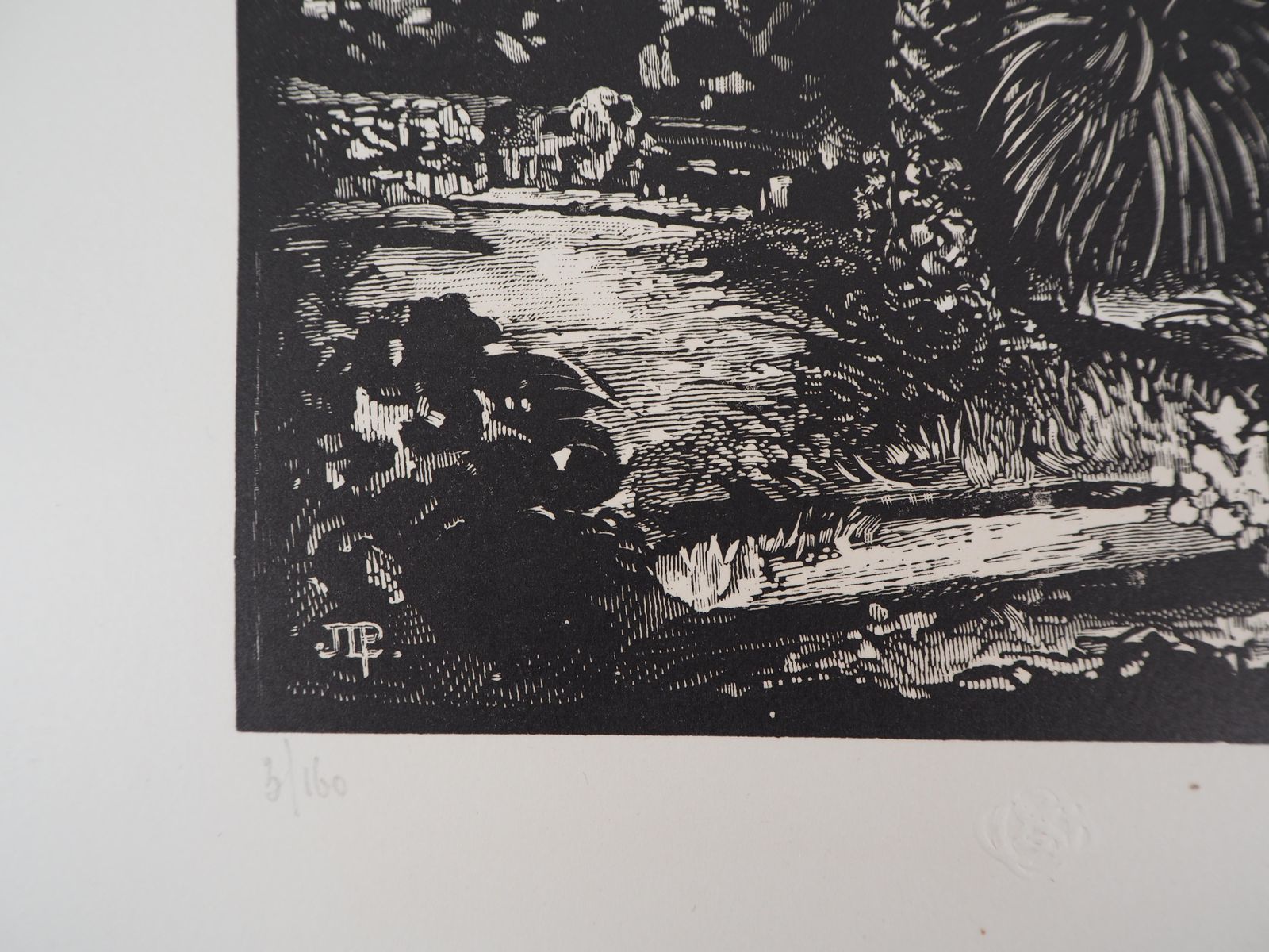 Jules Perrichoncannes : View From California Park   Original Wooodcut, Handsigned1927 photo Art