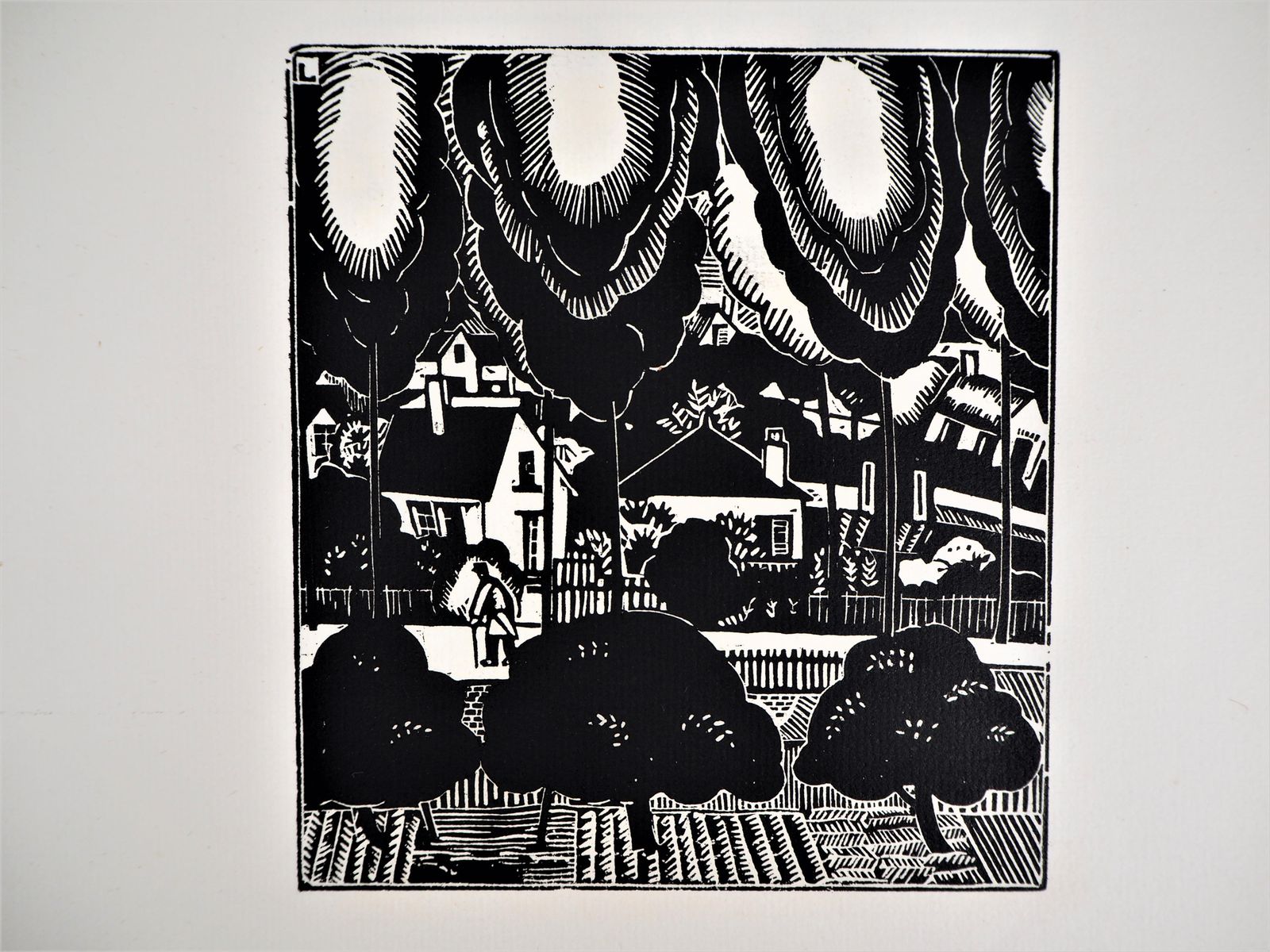 Jean Emile Laboureurthe Convalescent On The Road   Original Woodcut   19191919 photo Art