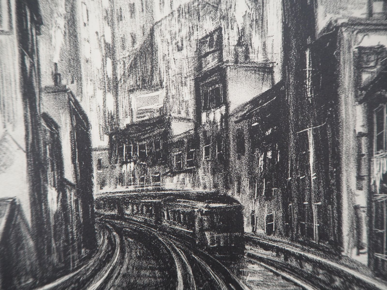 Adriaan Lubbersnew York City, The El At Chatham Square   Original Lithograph, Handsigned / 1001930 photo buy