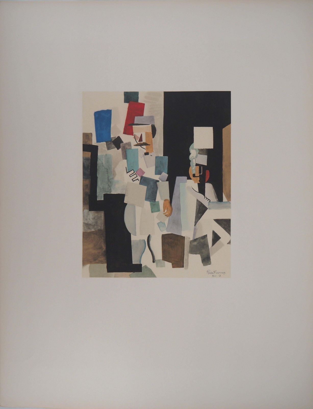 Roger De La Fresnayenational Day   Lithograph, Mourlot1968 photo for sale
