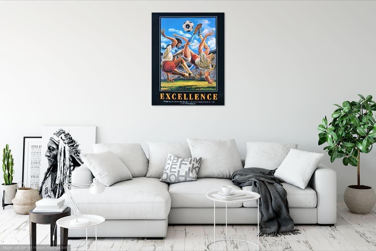 Ernie Barnesfootball   Excellence   Original Screen Print2003 photo for sale