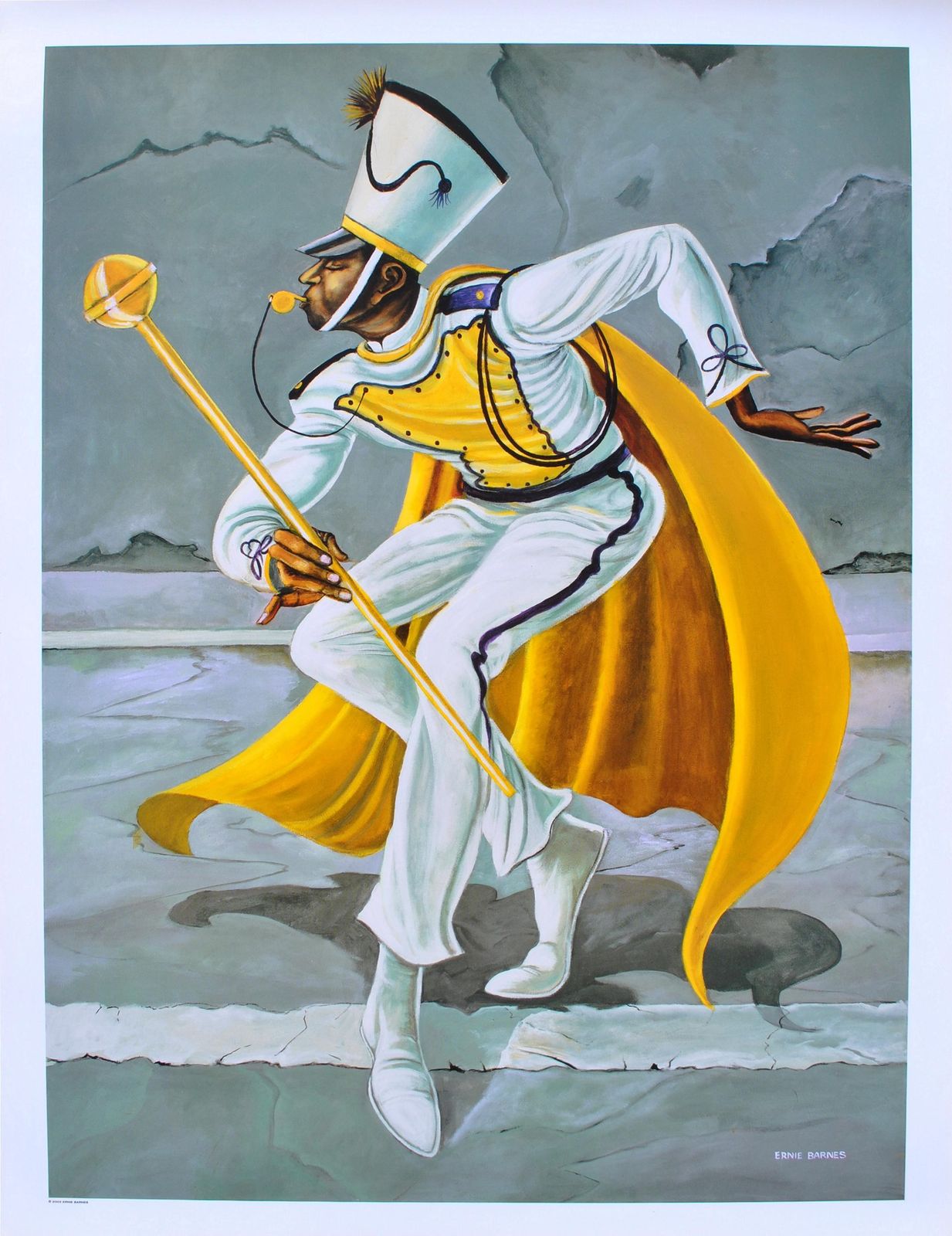 Ernie Barnesmusic   The Drum Major   Original Screen Print2003