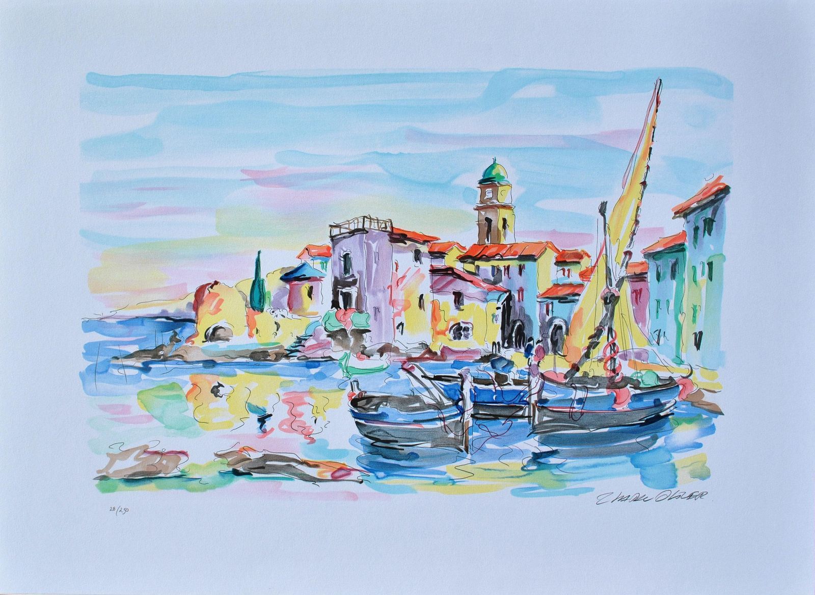 Oliver Zladkuriviera : Saint Tropez   Original Lithograph, Handsigned & Ltd /6001982