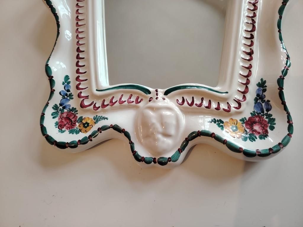 photo furniture Rare Art Deco "Theater" Mirror By Gmundner Keramik