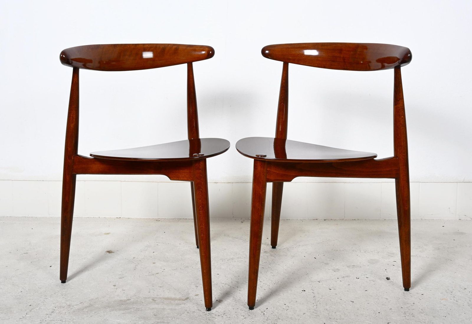 Furniture Pair Of Hans J. Wegner Chair Fh 4103 Heart Chair photo