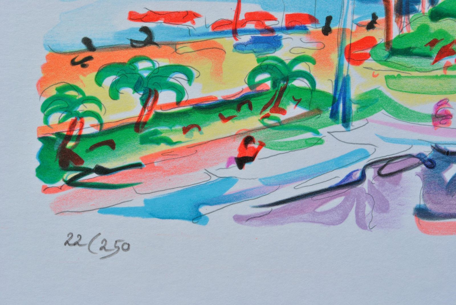 Oliver Zladkuriviera : Negresco Palace   Original Lithograph, Handsigned & Ltd /2501982 photo Art
