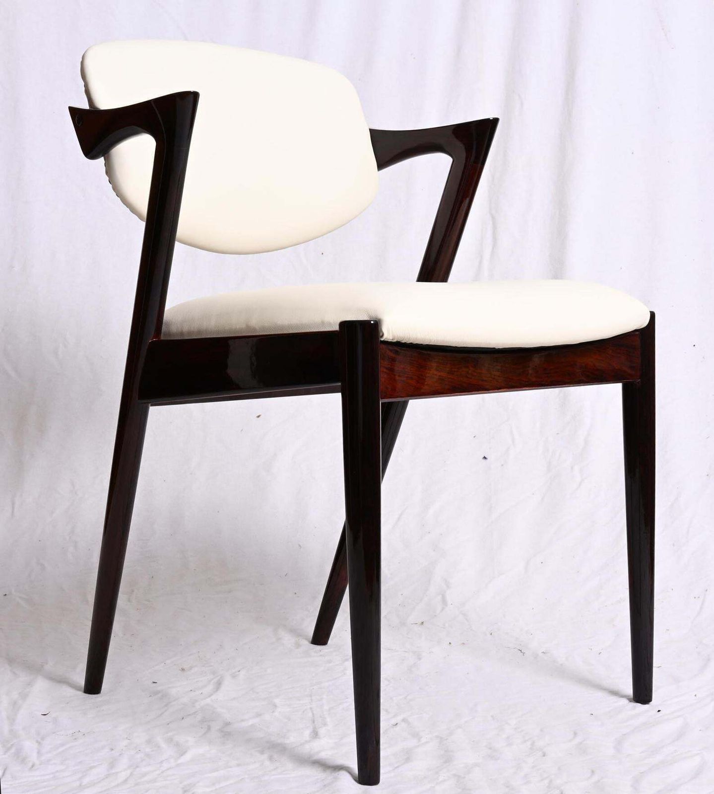 photo buy Hardwood And Leather Chairs By Kai Kristiansen Model 42