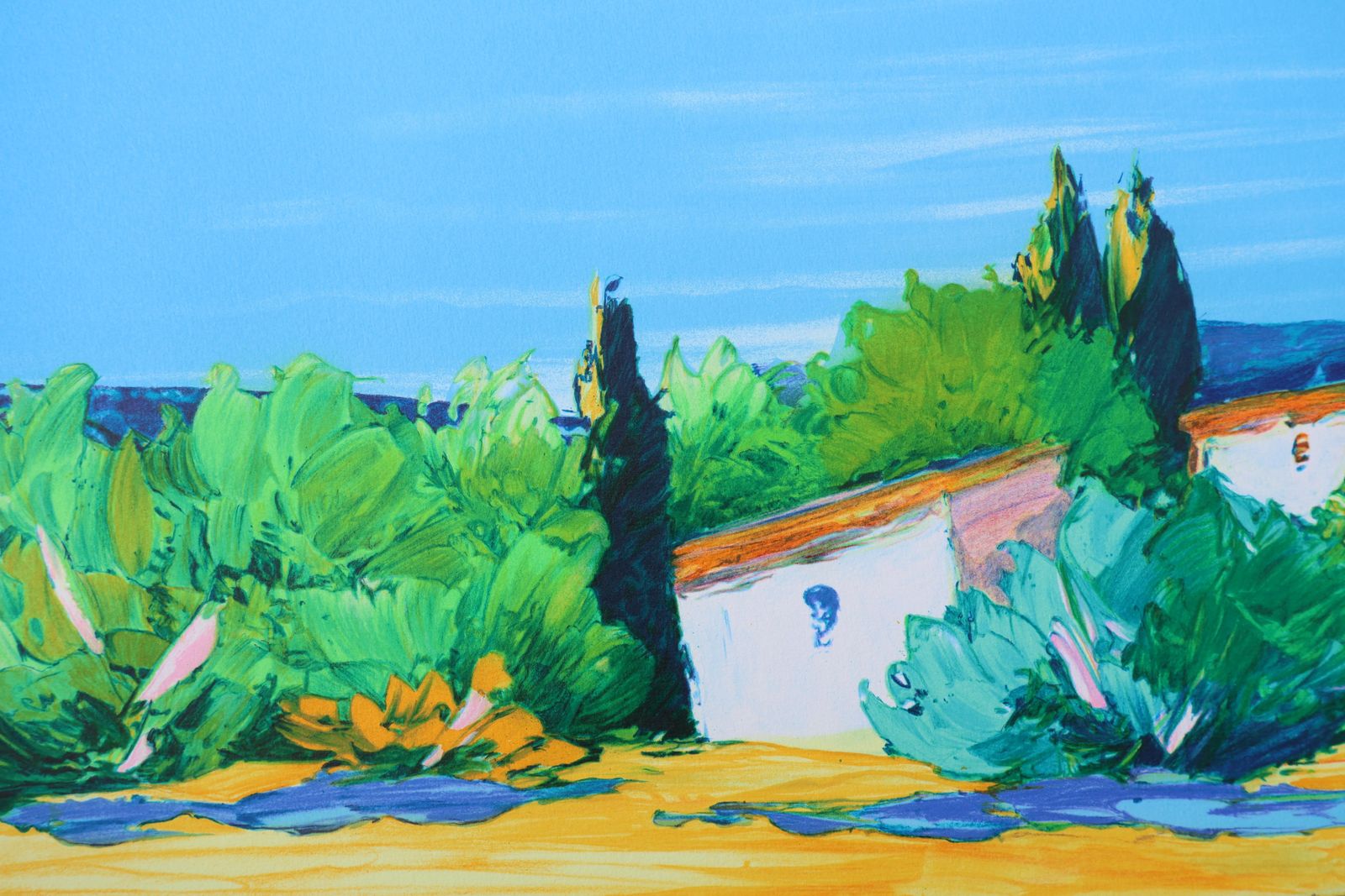 Serge Fenechprovencal Landscape   Original Lithograph, Handsigned & Ltd /2901982 photo vinterior