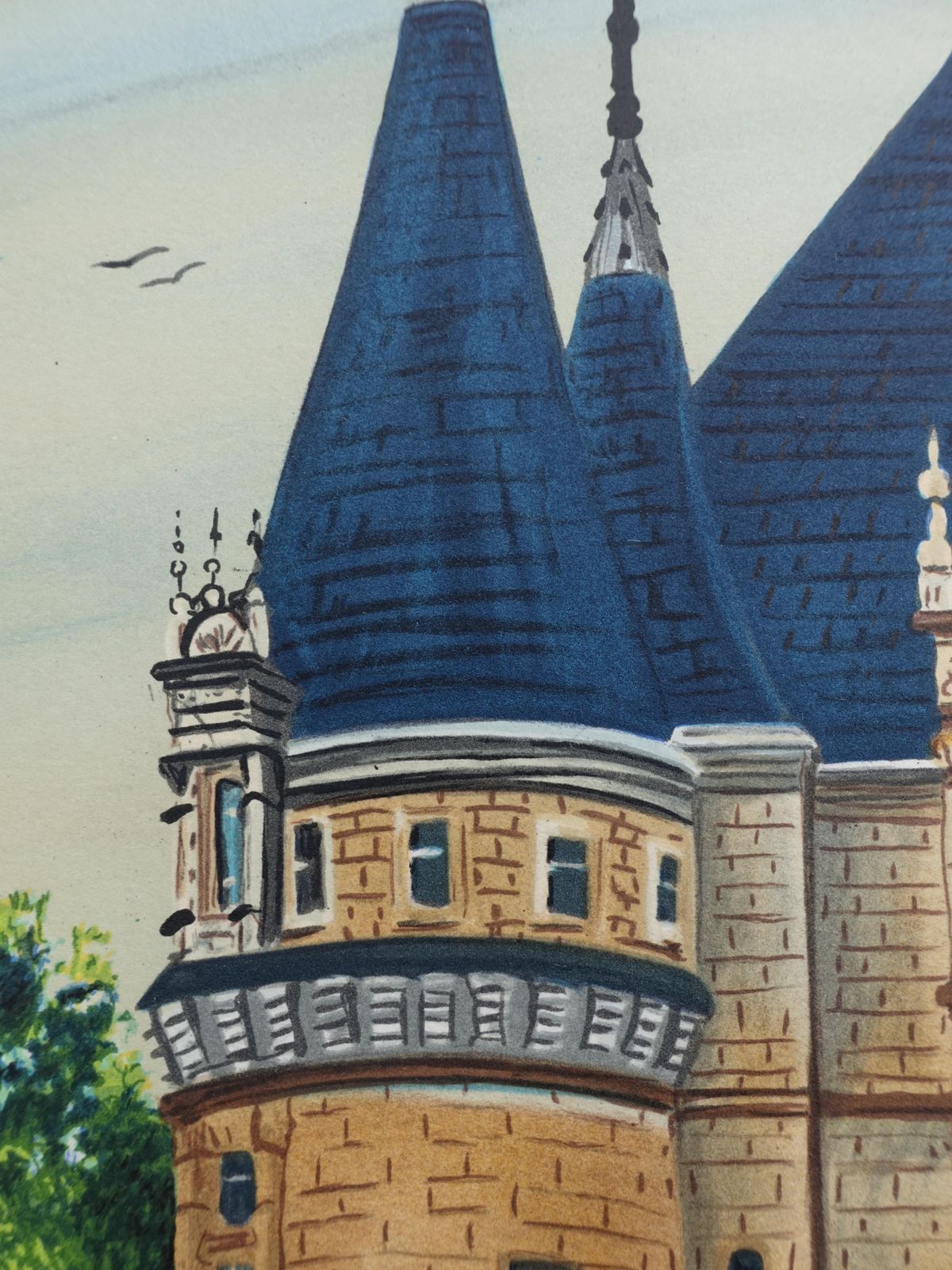 photo for sale Dan Gandrefrench Castle : Azay Le Rideau   Original Lithograph, Handsigned & Ltd /2501982